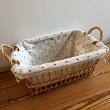 Rustic vintage wicker storage basket