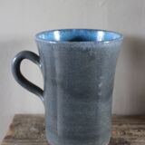 Blue grey mug artisan pottery