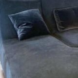 Confluence Ligne Roset high-end black fabric sofa