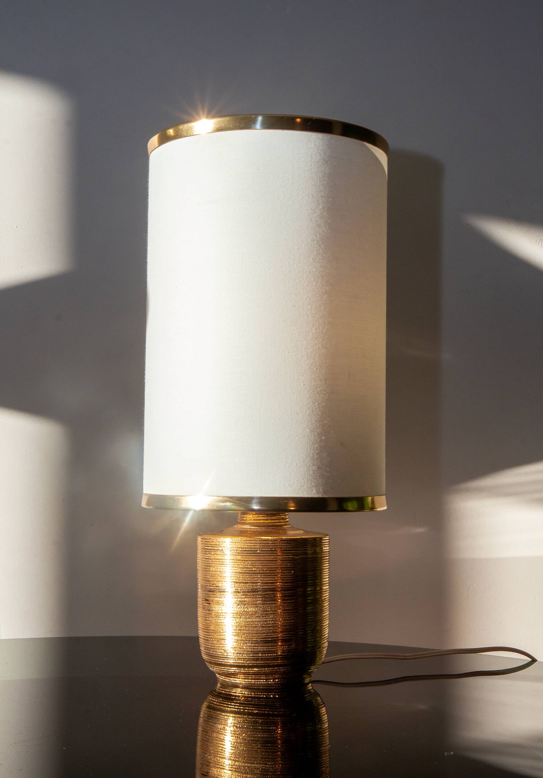 Italian lamp from the 1960s, ceramic attributed to Aldo Lonsi for Bitossi.