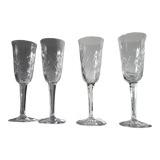 Crystal champagne flutes