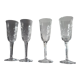Crystal champagne flutes