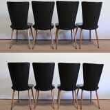 Suite of 8 baumann chairs, "essor" model – 1960s