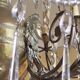 Lustre en bronze doré et crystal