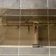 Table basse double plateau verre chrome style Bauhaus vintage 1970