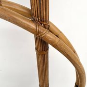 Sculptural floor lamp in bent rattan