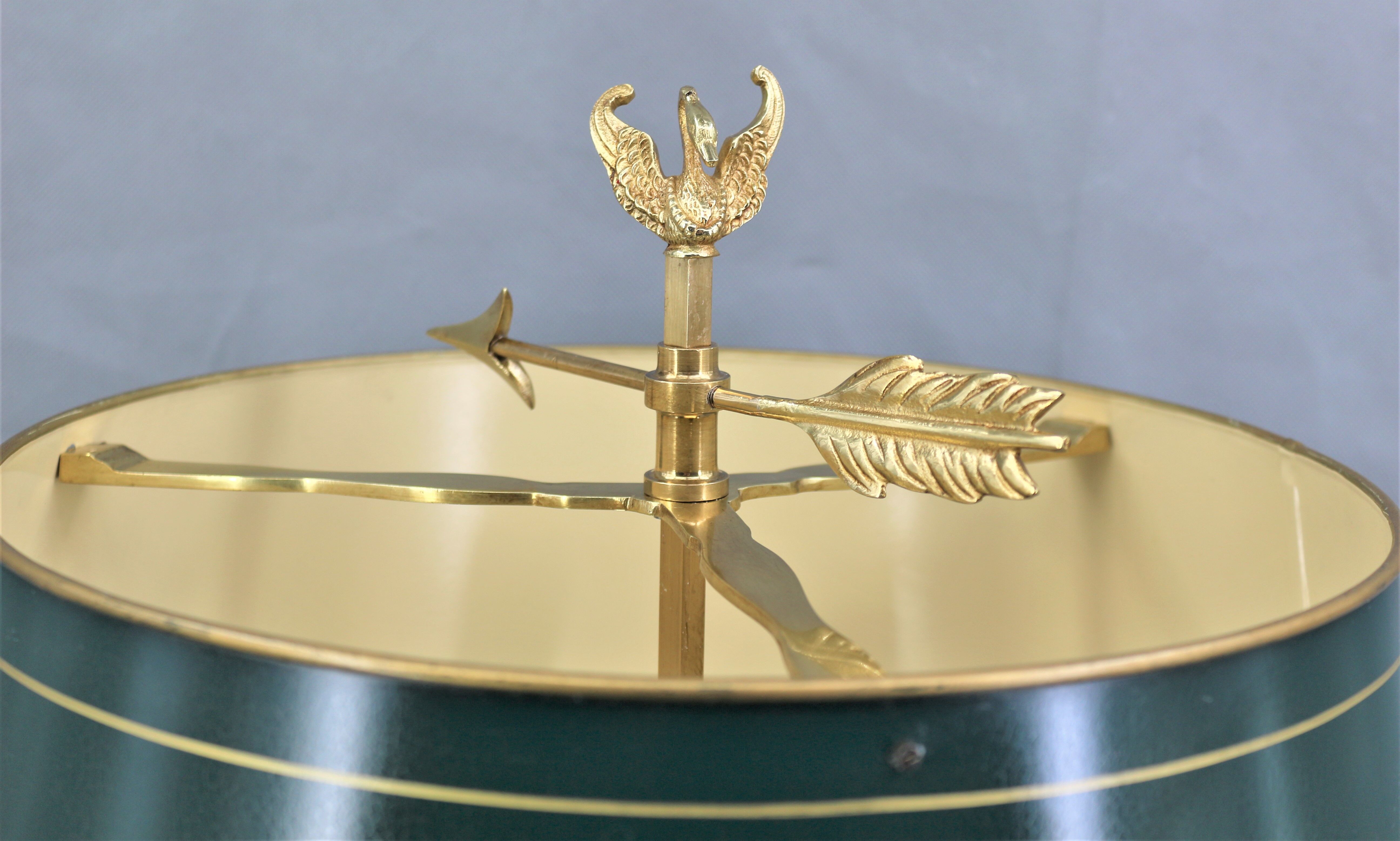 Solid bronze hot water bottle lamp empire style "Lucien Gau"