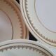 Limoges Lanternier – gilded dessert plates – 1950s