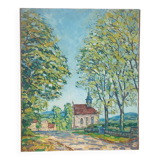 Signed landscape from 1947