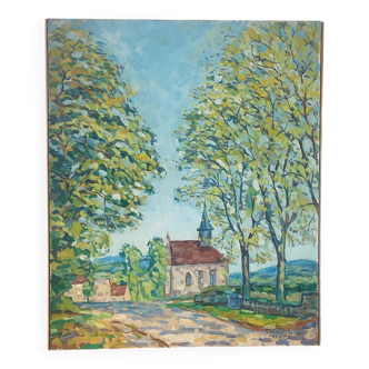 Signed landscape from 1947