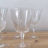 Set of 7 mismatched wine glasses