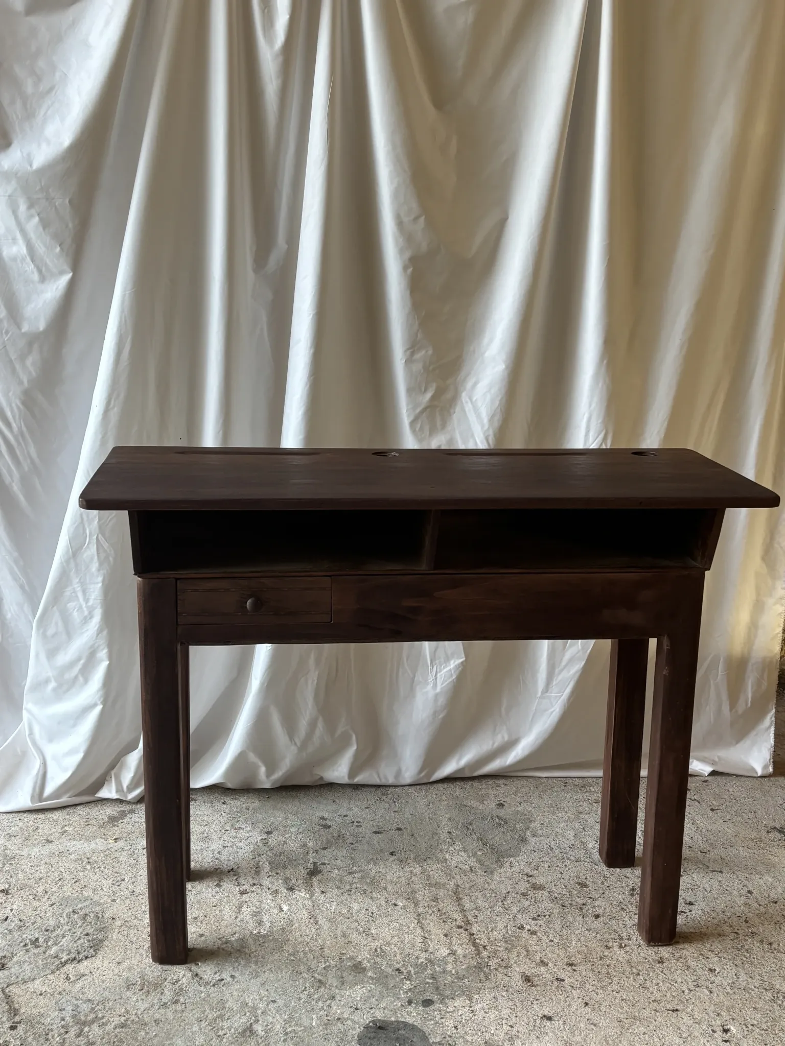 Dark wood secretary desk