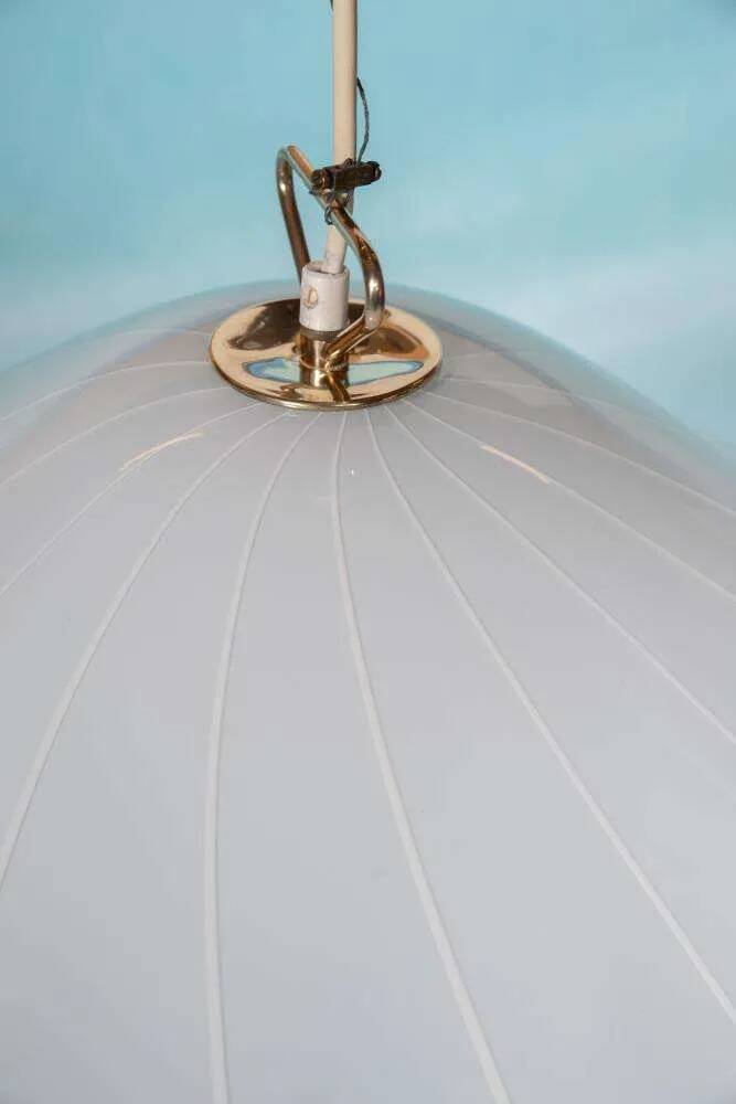 Vintage glass suspension lamp Kalmar Fazzoletto