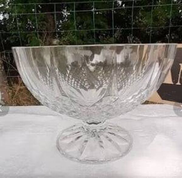 Service de 6 coupes à glace et coupe à fruits en cristal taillé – vintage