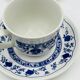 Set of 6 cups and saucers Biltons England Blue Onion design