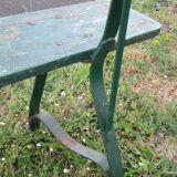 Wood and iron garden bench