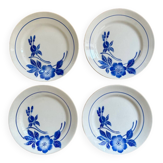 Series of 4 old Limoges flat plates
