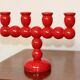 Four-arm Swedish bobbin candelabra