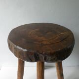 Stool in raw wood