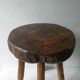 Stool in raw wood