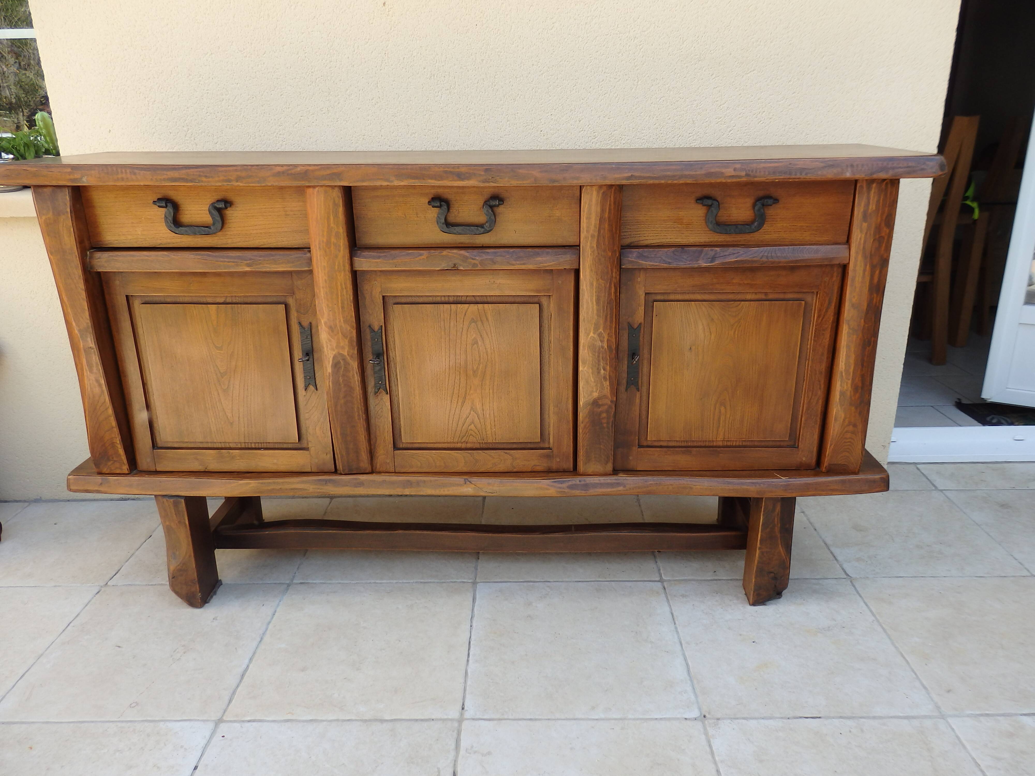 Rustic sideboard from the Aranjou brand, 70s/80s
