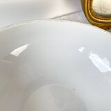 Saladier porcelaine vintage fleuri blanche verte SALINS 66 de 1950s