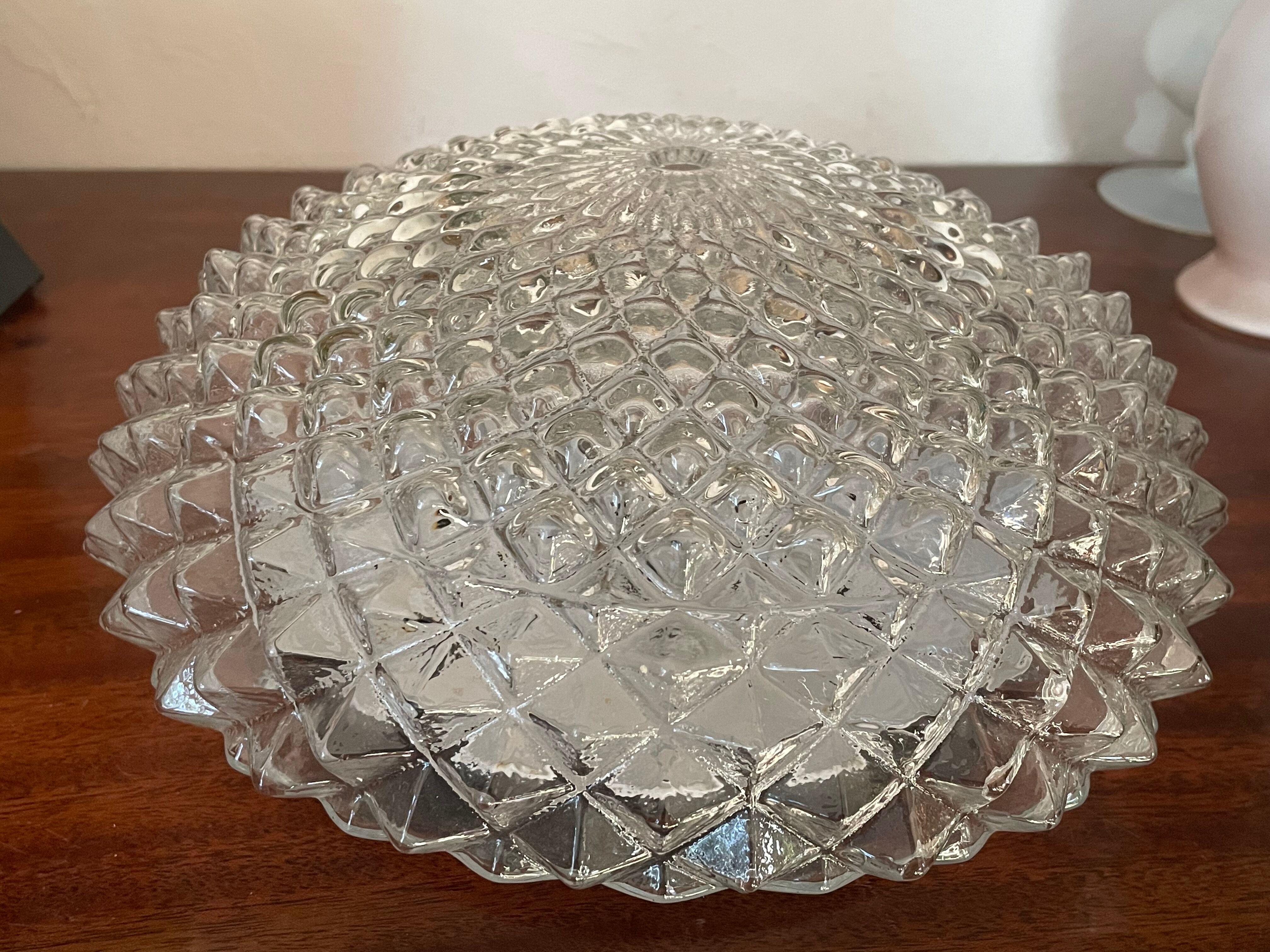 Vintage glass sea urchin ceiling lamp 25 cm