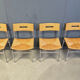 Belgian wicker and chrome dining chairs, 1970s - set of 4