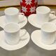 Coffee service Yves Saint Laurent 4 cups heart white porcelain