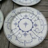 Set of 6 flat plates Copenhagen Royal Boch