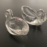 Salt shakers (salters) glass swan shape