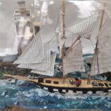 Model boat in bottle