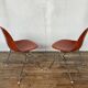 -Eames Terracotta fiberglass chair pair Hermann miller for vitra