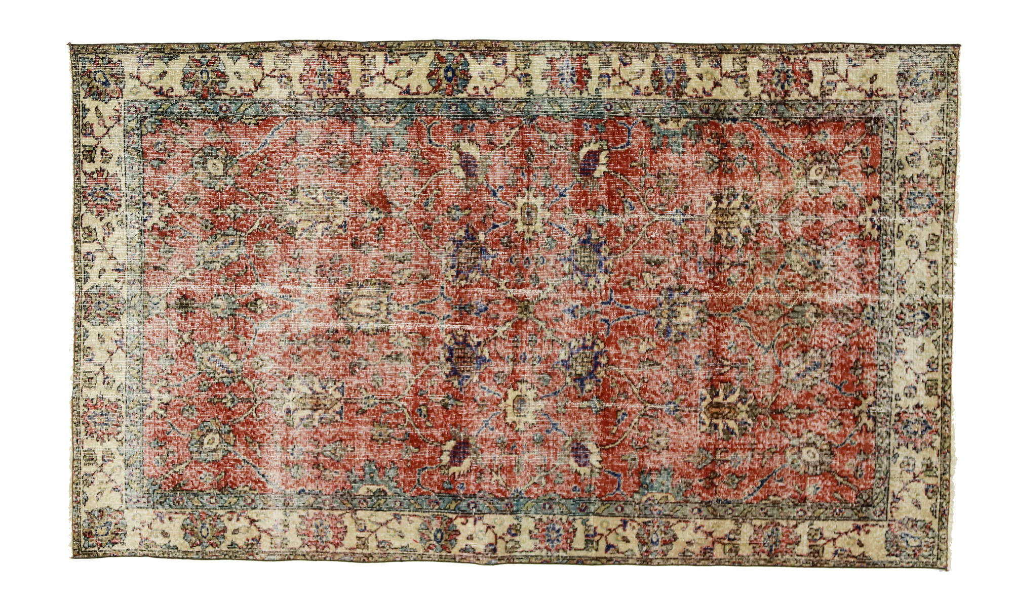 Anatolian handmade vintage rug 238 cm x 142 cm
