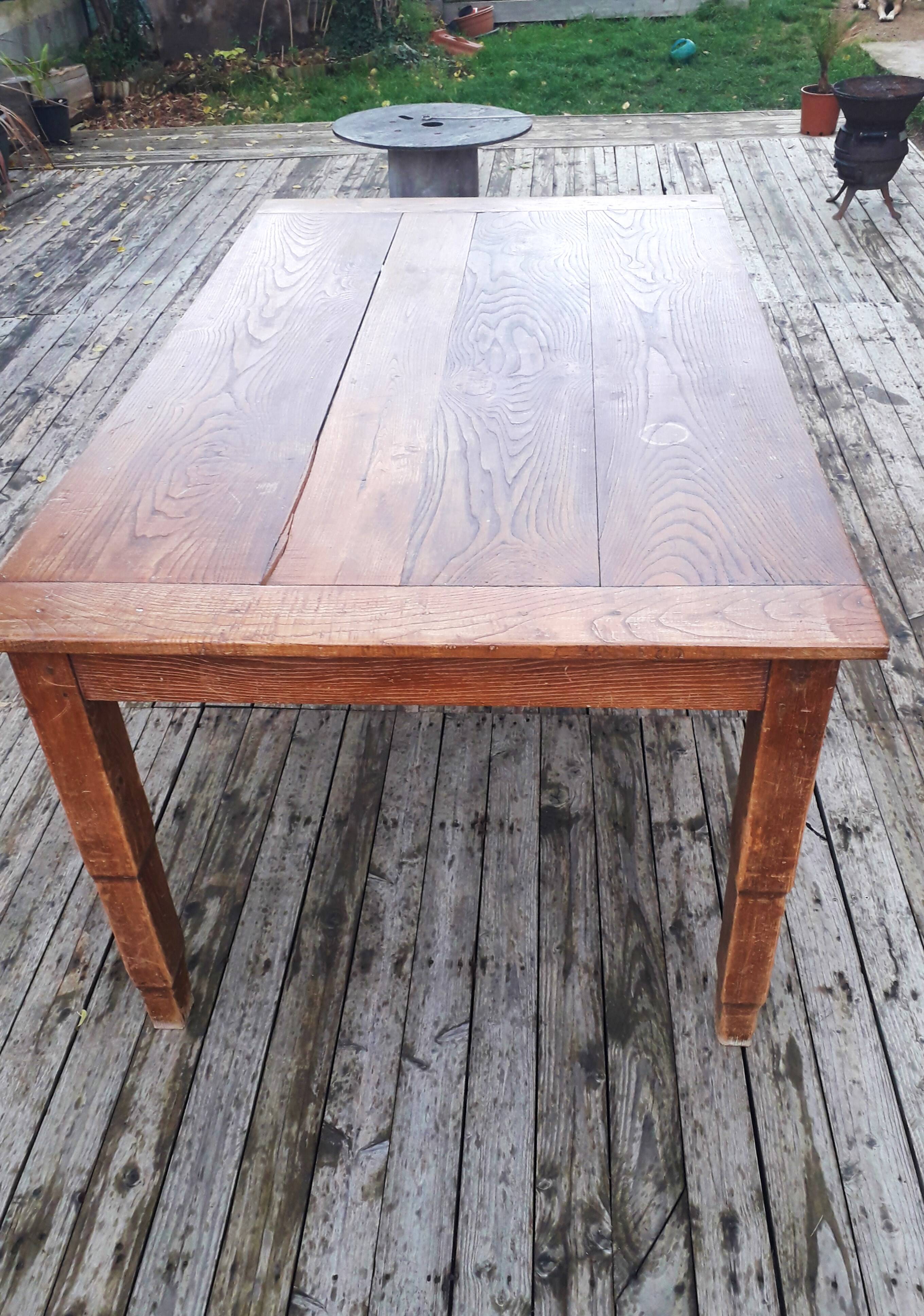 Old wooden table - (farm? Drapery?)