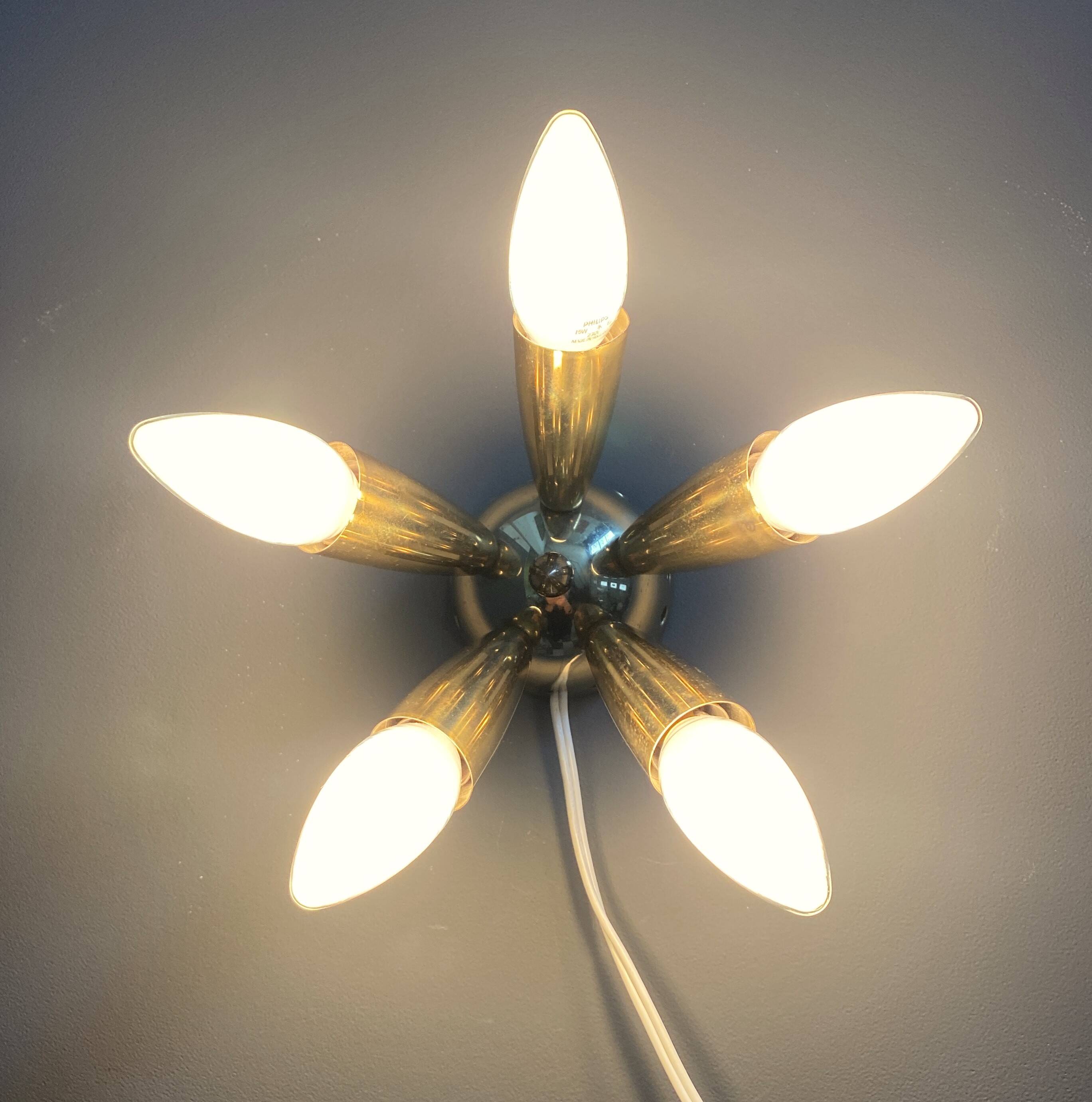 Wolfgang Tumpel ceiling / wall lamp 1960s