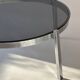 Table basse, chrome et verre fumé, 1970
