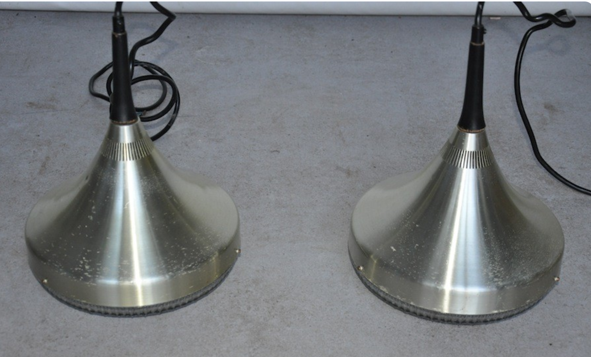 Vintage in glass and metal suspension