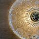 Vintage moulded glass pendant light - tableware collection -