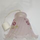 Pink glass suspension tulip shape / vintage