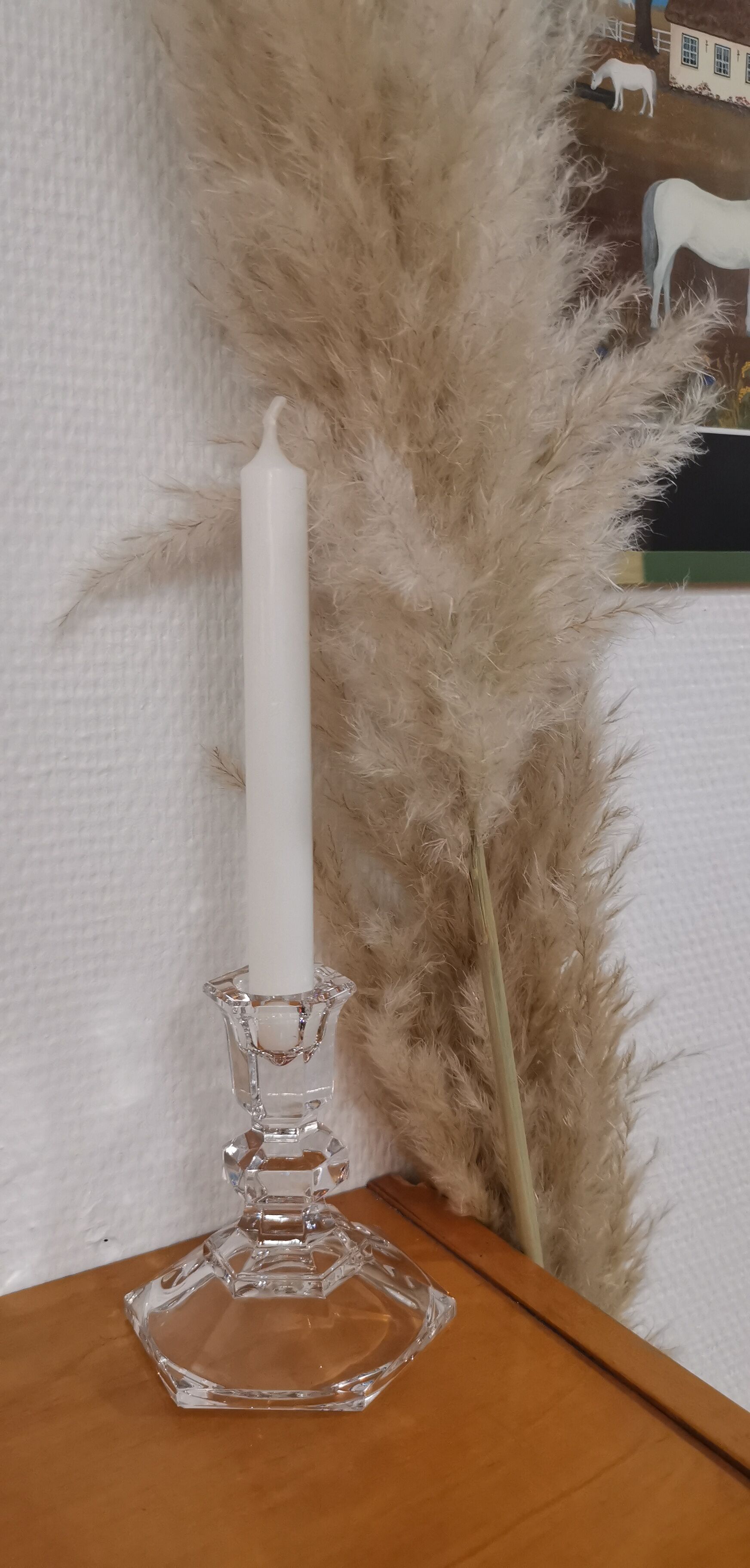 Crystal candle holder from val-saint-lambert