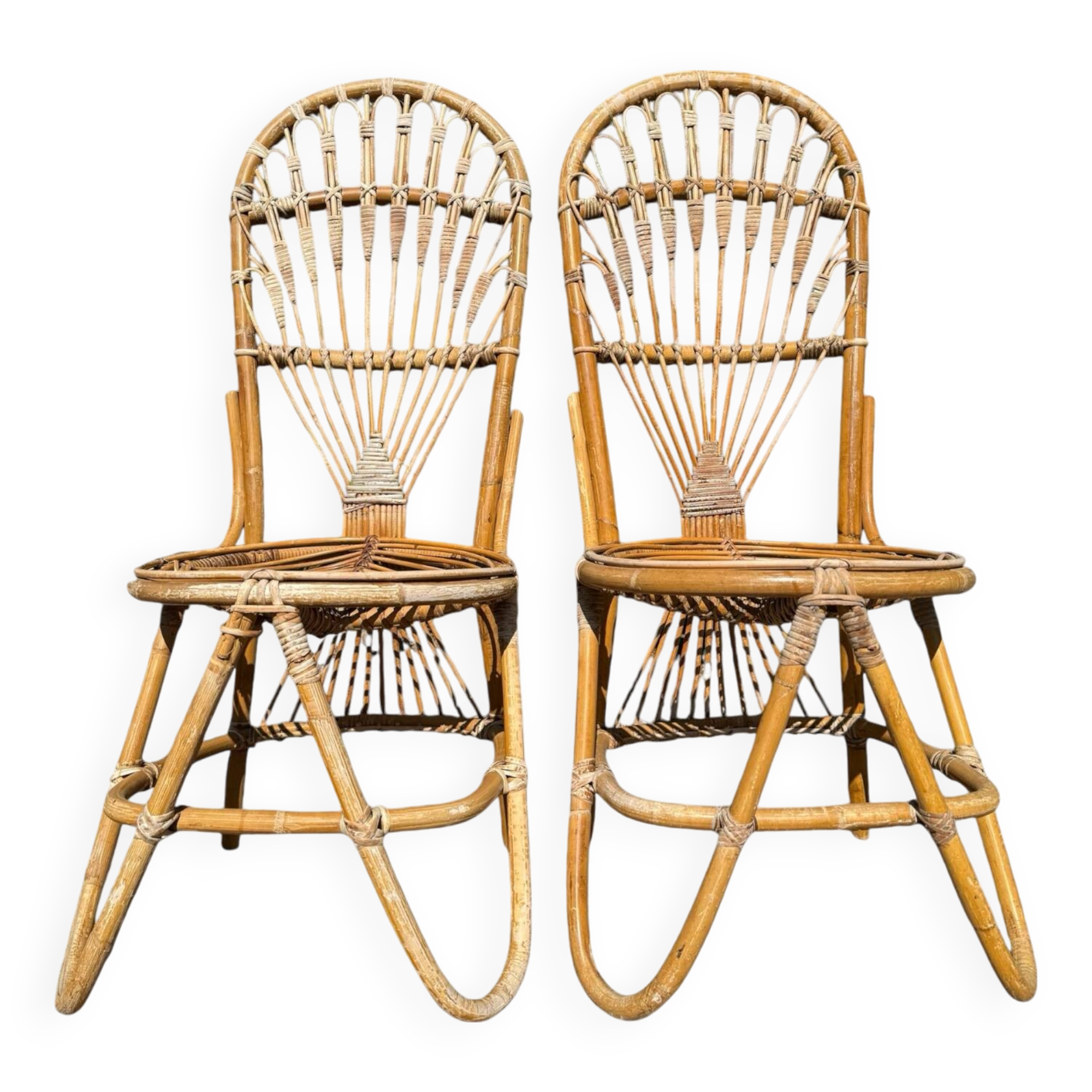 Bamboo and Rattan Chair by Dirk Van Sliedregt for Rohe Noordwolde