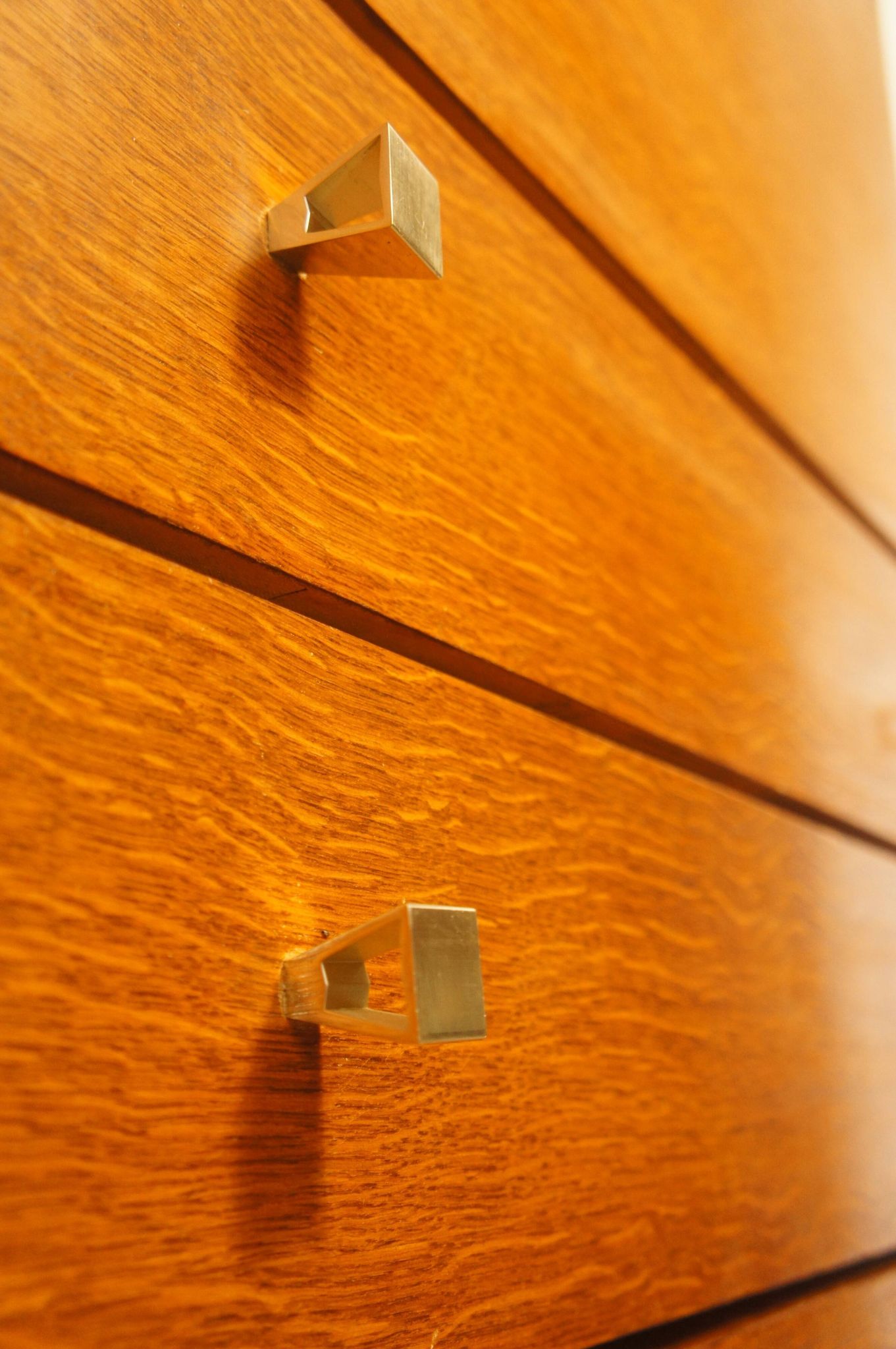 Chest of drawers wardrobe secretary showcase in blond wood 1960