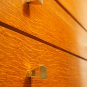 Chest of drawers wardrobe secretary showcase in blond wood 1960