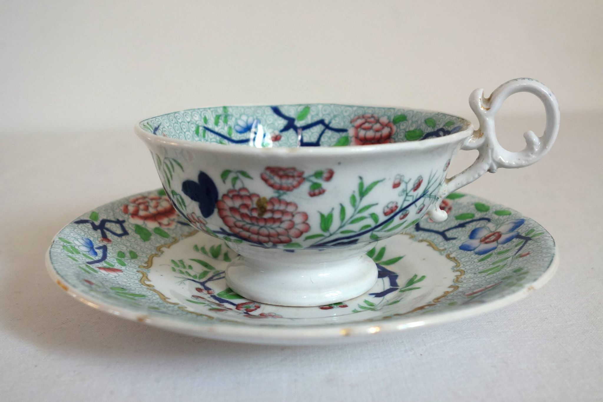 Old English porcelain coffee cup Minton 19th century