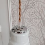 White opaline pendant light