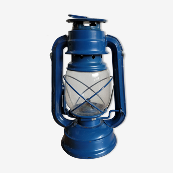 Vintage blue storm lamp