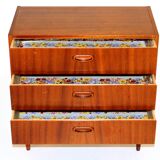 Small Swedish mahogany chest of drawers  Sweden, 1960
