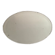 Old bevelled stitched oval mirror