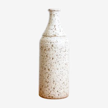 Bottled vase in speckled beige sandstone, 70s